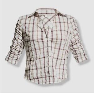 Veronica Beard Porta Plaid Button-Up Top